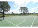Community basketball court with green surface, hoops, and surrounding fence at 8093 Indian Creek Blvd, Kissimmee, FL 34747