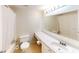 Neutral bathroom with a toilet, shower with curtain, and tile flooring at 145 Oyster Bay Cir # 200, Altamonte Springs, FL 32701