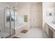 Spacious bathroom with shower, tub, and vanity at 1672 Canoe Creek Rd, Oviedo, FL 32766