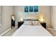 Bedroom with accent wall art above the bed at 2409 Martins Run, Tavares, FL 32778