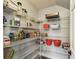 Walk-in pantry with metal shelving that offers ample storage space for food and household items at 2777 Monticello Way, Kissimmee, FL 34741
