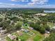 Aerial view of property in residential area near Umatilla Elementary School at 382 Lake St, Umatilla, FL 32784