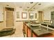 Bathroom features granite countertops, double sinks, and a glass-enclosed shower at 637 15Th St, Debary, FL 32713