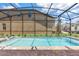 Sparkling swimming pool with a brick-paved deck and screened enclosure at 8801 Corcovado Dr, Kissimmee, FL 34747