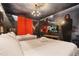 This Harry Potter themed bedroom has two beds, custom murals and a unique chandelier at 8801 Macapa Dr, Kissimmee, FL 34747