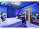 Ocean-themed bedroom with a king size bed, TV and access to an ensuite bathroom at 8801 Macapa Dr, Kissimmee, FL 34747