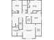 A second-floor floor plan with bedrooms, bathrooms, laundry room and closets at 1303 Congo Ct, Kissimmee, FL 34759