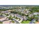 Community aerial view with homes, a lake, green spaces, and a well-planned neighborhood layout at 137 Drayton Ave, Davenport, FL 33837