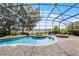 Enclosed patio with a large pool, hot tub, a fire pit, and outdoor seating at 14038 Bluebird Park Rd, Windermere, FL 34786