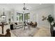 Spacious living room with large windows offering views of the pool and landscaped backyard at 1425 Dunbrooke Loop, Longwood, FL 32779