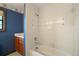 Bathroom tub and shower combination with tile surround at 17952 Lookout Hill Rd, Winter Garden, FL 34787