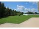 View of large yard surrounded by mature trees and fenced perimeter at 2543 Chapala Dr, Kissimmee, FL 34746