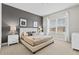 Serene bedroom with a plush bed, stylish lamps, and soothing gray accent wall at 2630 Sunrise Shores Dr, Kissimmee, FL 34747