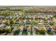An aerial view of a suburban neighborhood featuring neat rows of houses, showcasing community living at 2657 Bullion Loop, Sanford, FL 32771