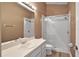 Bathroom featuring glass shower enclosure and a white vanity at 3461 Michigan St, Lake Mary, FL 32746