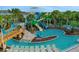 Water park featuring slides, lazy river, bridge, and seating for fun water activities at 720 Gardenia Ln, Davenport, FL 33897