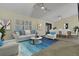 Comfortable living room with stylish furnishings, including grey couches, rug, and artwork at 9319 Woodbreeze Blvd, Windermere, FL 34786