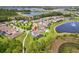 From above, admire this home's private backyard in a well-planned neighborhood surrounded by lakes and greenery at 9844 Beach Port Dr, Winter Garden, FL 34787