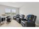 Entertainment room with comfortable leather recliners, and a drum set at 9844 Beach Port Dr, Winter Garden, FL 34787