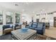 Living room with hardwood floors, natural light, contemporary furniture, and an open floor plan with kitchen views at 9844 Beach Port Dr, Winter Garden, FL 34787