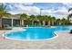 Inviting swimming pool surrounded by comfortable lounge chairs and swaying palm trees, perfect for leisure at 9844 Beach Port Dr, Winter Garden, FL 34787
