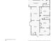 Detailed floor plan showcasing the layout with the kitchen, bathrooms, living room, and bedrooms at 1335 E 3Rd Ave, Mount Dora, FL 32757