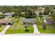 Aerial view of a charming home showcasing its well-maintained lawn and neighborhood setting at 1591 Pendleton St, Deltona, FL 32725