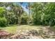 Expansive backyard with lush greenery and majestic palm trees, offering a private and serene outdoor retreat at 2142 Woodbridge Rd, Longwood, FL 32779