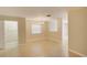 Open dining area with tile flooring, chandelier, and access to a powder room at 2901 Ashford Park Pl, Oviedo, FL 32765
