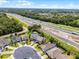 Aerial view of homes with highway access showcasing the convenient location and neighborhood amenities at 3172 Jade Tree Pt, Oviedo, FL 32765