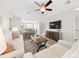 Spacious open-concept living room connected to the dining area with bright, neutral decor at 8024 Cool Breeze Dr # 132, Orlando, FL 32819