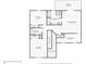 Detailed second floor plan highlighting the layout of bedrooms, bathrooms, and utility spaces at 14680 Yorkshire Run Dr, Orlando, FL 32828