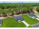 Aerial view of the home and neighborhood, set against a backdrop of lush greenery at 17477 Sw 41St Cir, Ocala, FL 34473