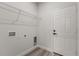 A laundry room with a wire rack, hook-ups, and a white door at 17477 Sw 41St Cir, Ocala, FL 34473