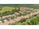 A beautiful aerial view of the community with its green spaces and well-maintained townhomes, showcasing the neighborhood's layout at 1852 Garden Sage Dr, Oviedo, FL 32765
