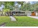Inviting single-story home with a lush green lawn, mature trees, and a walkway leading to the front door at 2910 Hargill Dr, Orlando, FL 32806