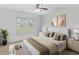 Bedroom with a comfortable bed and decorative art at 6005 Coal Ct, St Cloud, FL 34772