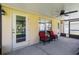Covered patio with outdoor seating, and ceiling fan at 6005 Coal Ct, St Cloud, FL 34772