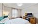 Comfortable bedroom featuring a decorative fireplace and a wall-mounted television at 8900 Sydney Ave, Kissimmee, FL 34747
