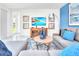 Cozy living room featuring stylish decor, comfortable seating, and access to outdoor views at 2496 Rama Dr, Kissimmee, FL 34746