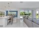 Open concept living space with modern furnishings and view of outdoor patio at 2496 Rama Dr, Kissimmee, FL 34746