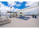 Relaxing rooftop amenity area with pool, jacuzzi and lounge chairs for upscale enjoyment at 260 S Osceola Ave # 710, Orlando, FL 32801