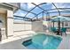 Enclosed pool area with an outdoor dining set for enjoying the Florida sunshine at 4984 Windermere Ave, Kissimmee, FL 34746