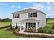 Two-story home with a landscaped front yard, covered entryway, and two-car garage showcasing classic suburban living at 5099 Marshelder St, Apopka, FL 32712