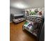 This bedroom showcases bunk beds and Marvel-themed decor at 8894 Candy Palm Rd, Kissimmee, FL 34747