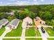 Aerial view of neighborhood highlighting the houses and landscaping at 9814 Piney Point Cir, Orlando, FL 32825