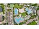 This is an aerial view of the community pool, volley ball court, and surrounding area at 13618 Heaney Ave, Orlando, FL 32827