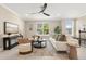 Comfortable living room featuring neutral decor, stylish furniture, and plenty of natural light at 13618 Heaney Ave, Orlando, FL 32827