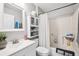 Clean bathroom with a shower-tub combo and white vanity at 14565 Lycastle Cir, Orlando, FL 32826