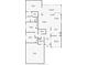 Detailed floor plan with dimensions of bedrooms, bathrooms, kitchen, living room, and garage at 16631 Champions Ct, Clermont, FL 34711
